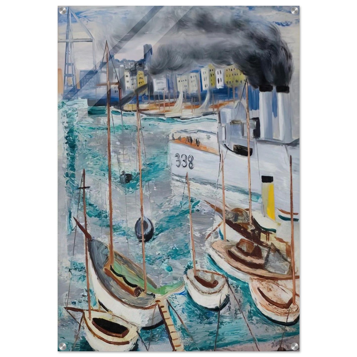 MARSEILLE PORT 1 - Moise Kisling Acrylic Print - 70x100 cm / 28x40″ inches