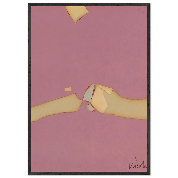 Composition on Red Ground - 1953 - Nicolas de Stael 70x100 cm / 28x40 inches Framed Art Print – Black Wooden Frame