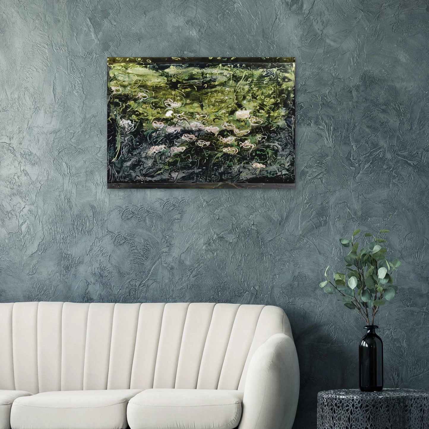 Acquatico - Art Informel - Mario Schifano Brushed Aluminum Print - 70x100 cm / 28x40 inches | Mario Schifano Aluminum Print | Mario Schifano Prints