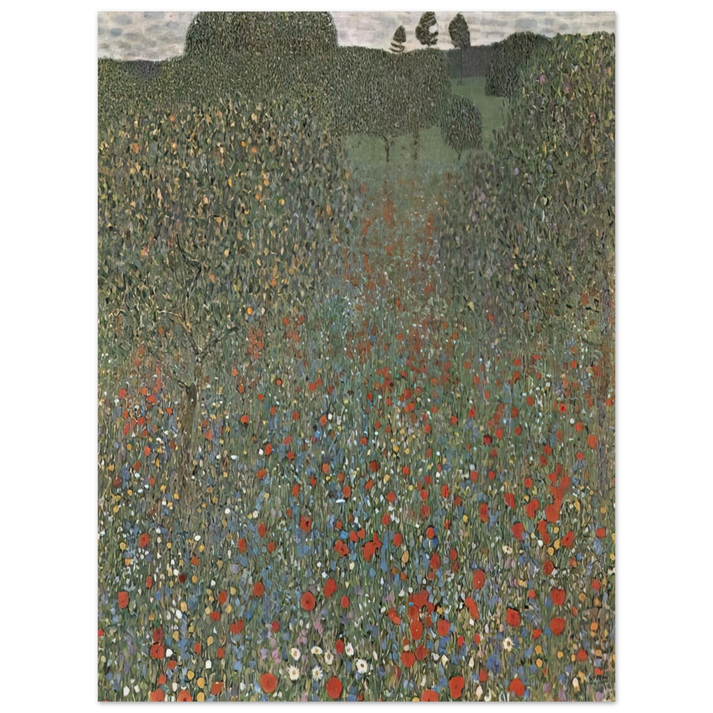 Gustav Klimt - POPPY FIELD 75x100 cm / 30x40inches Fine Art Poster