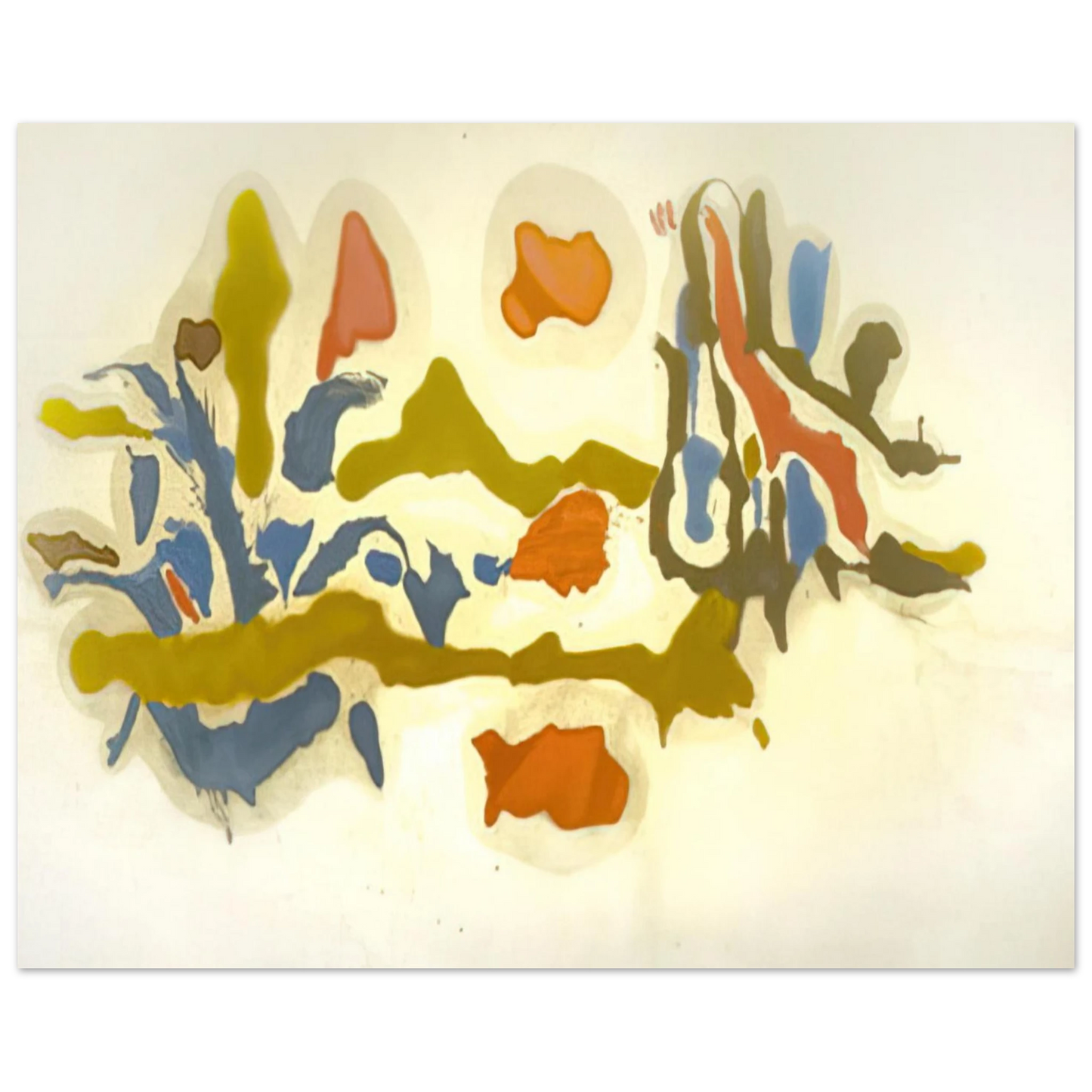 Helen Frankenthaler - Seascape with Dunes - 1962 Wall art - 15x20 cm / 6x8 inches - Fine Art Poster - -