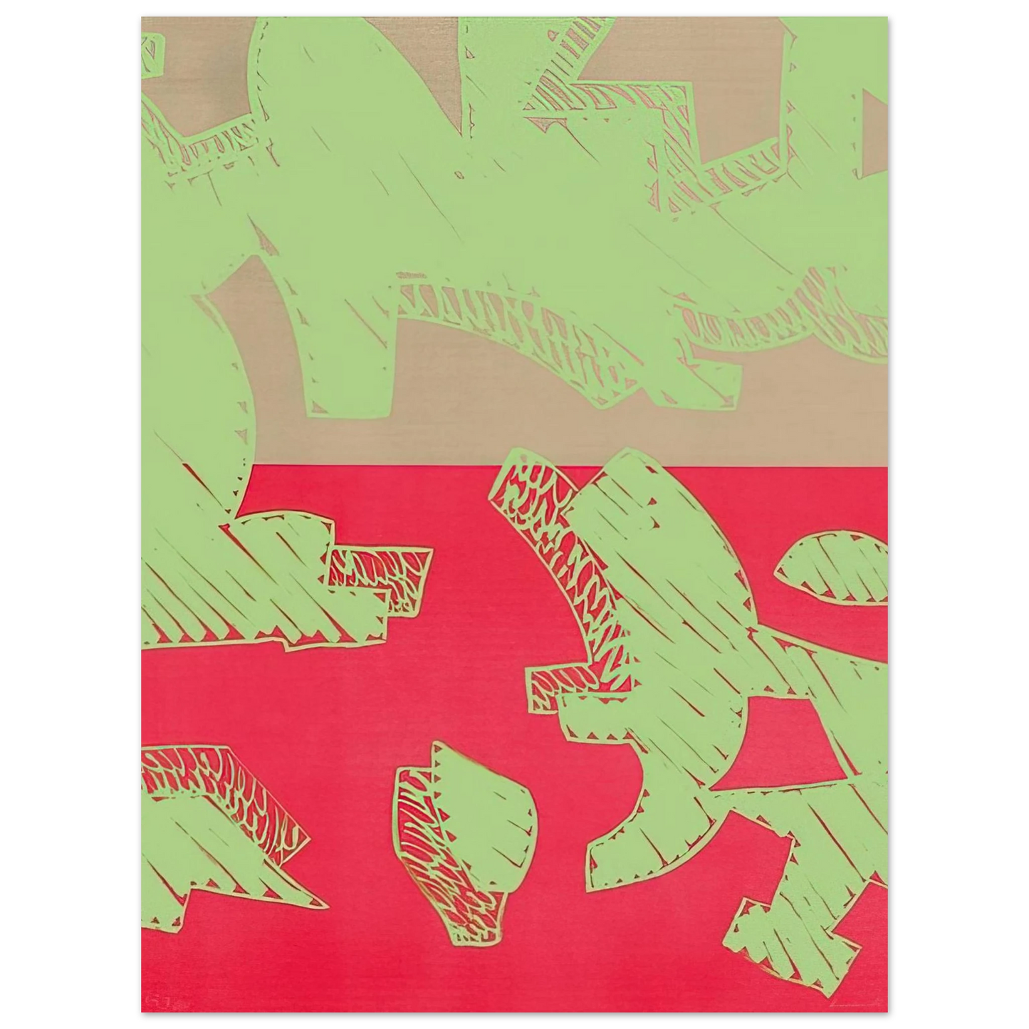 Carla Accardi - Rosso - 2000 Fine Art Poster - Default Title