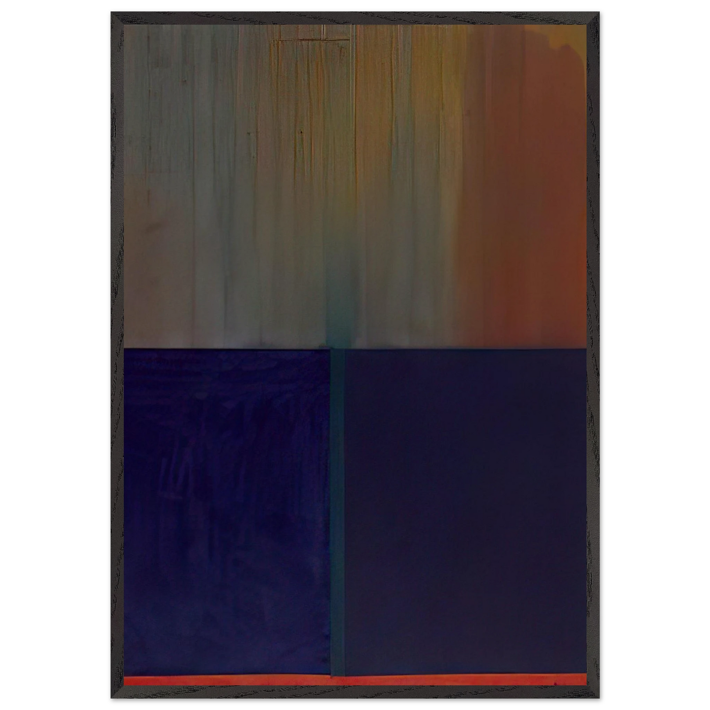 121268 - 1969 - John Hoyland 70x100 cm / 28x40 inches Framed Art Print – Black Wooden Frame