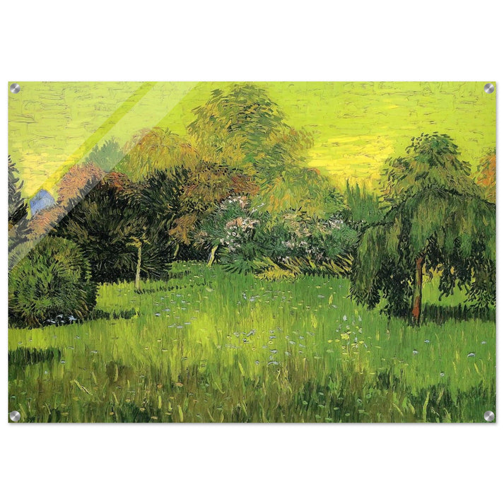 Public Park with Weeping Willow The Poet s Garden I - Vincent van Gogh Acrylic Print - 70x100 cm / 28x40″ inches