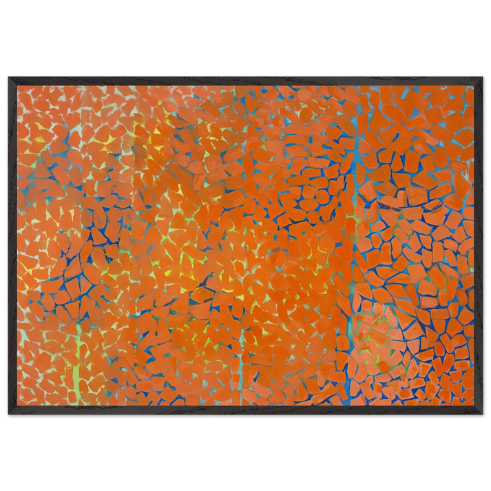 AUTUMN LEAVES FLUTTERING IN THE BREEZE 1973 - Alma Woodsey Thomas 70x100 cm / 28x40 inches Framed Art Print – Black Wooden Frame