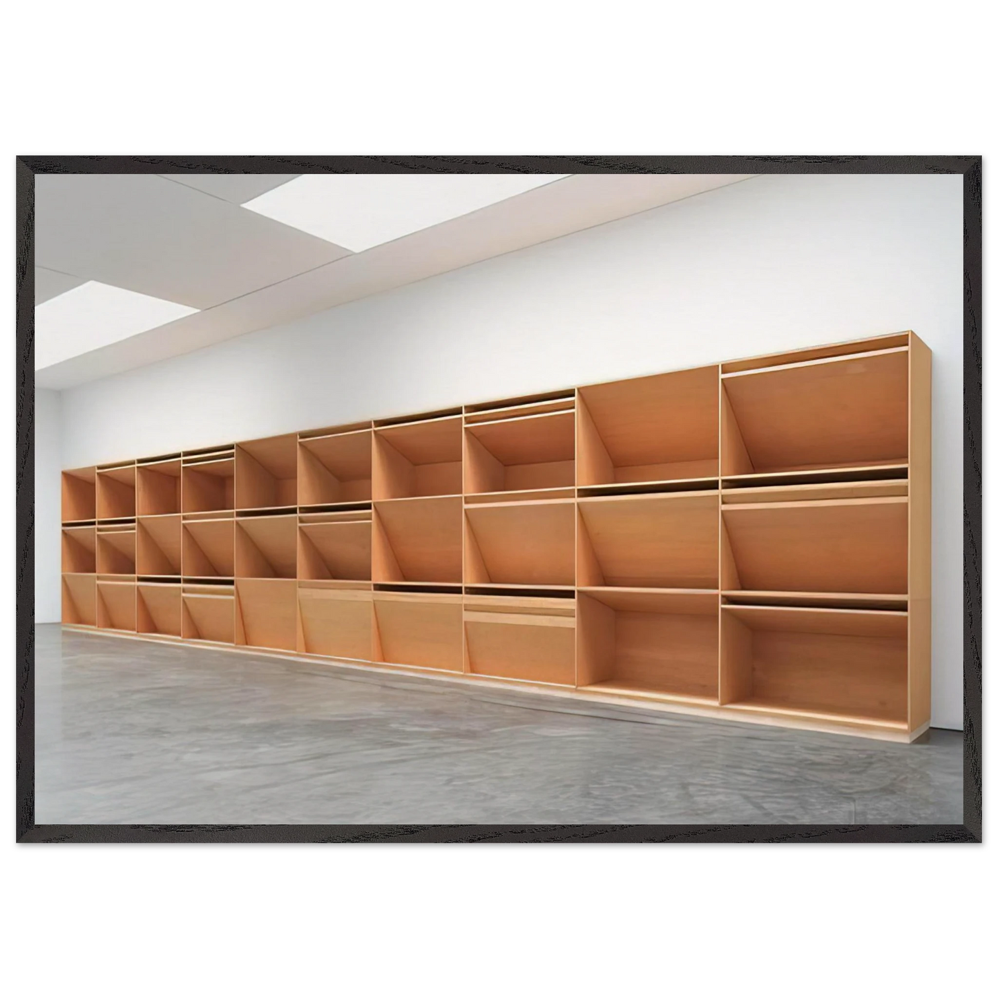 Untitled Plywood - 1980 - Donald Judd 70x100 cm / 28x40 inches Framed Art Print – Black Wooden Frame
