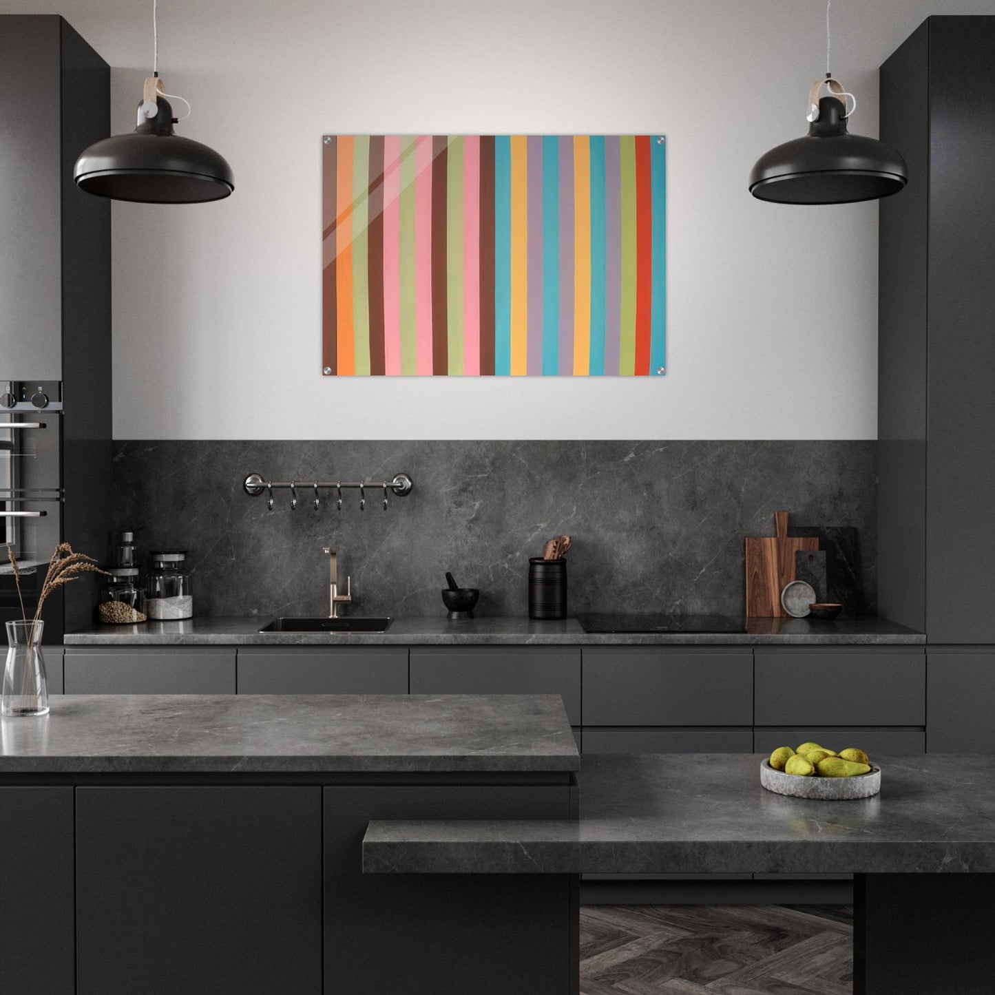 Boudoir Painting - 1965 - Gene Davis Acrylic Print - 70x100 cm / 28x40″ inches