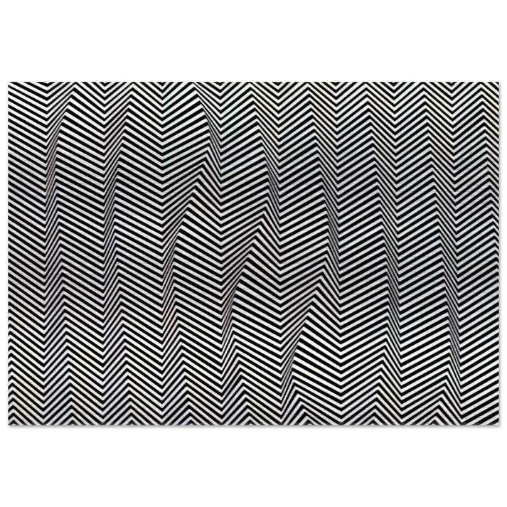DESCENDING 1966 - Bridget Riley Brushed Aluminum Print - 70x100 cm / 28x40 inches | Bridget Riley Aluminum Print | Bridget Riley Prints