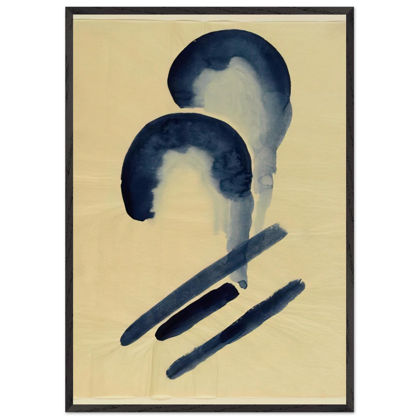 Blue-04 - Georgia OKeeffe 70x100 cm / 28x40 inches Framed Art Print – Black Wooden Frame