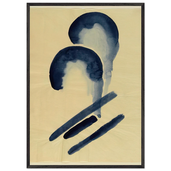 Blue-04 - Georgia OKeeffe 70x100 cm / 28x40 inches Framed Art Print – Black Wooden Frame