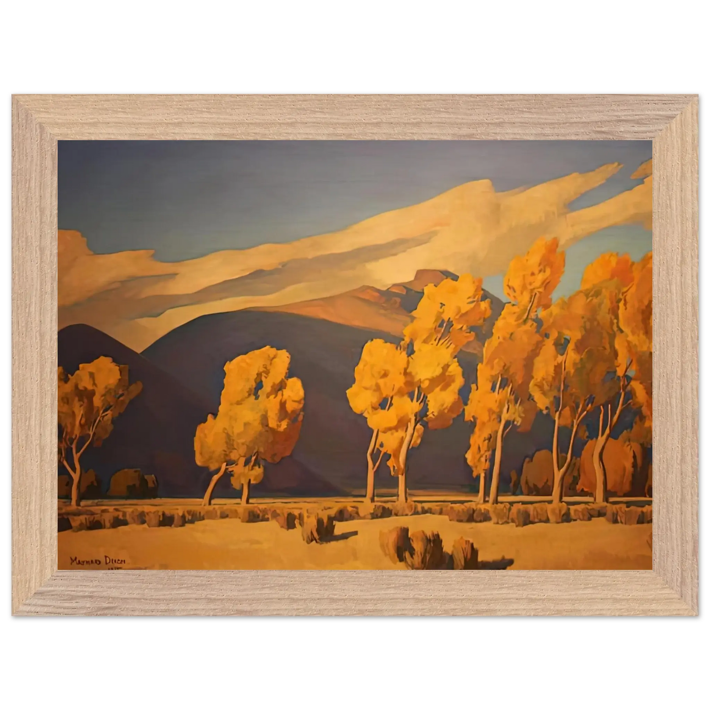 Maynard Dixon - NOVEMBER IN NEVADA 1935 Wall art - 20x25 cm / 8x10 Inches - Fine Art Poster - -