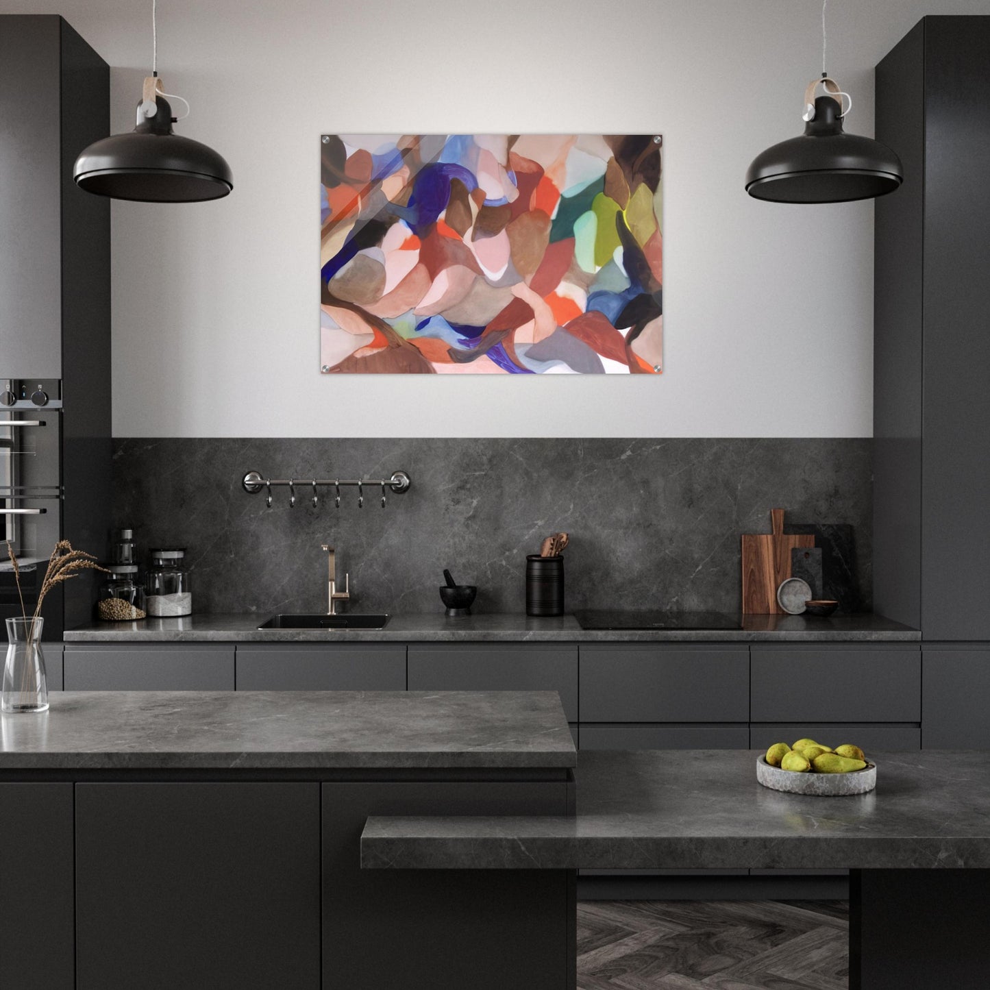 Night of the Red Wind - Alice Baber Acrylic Print - 70x100 cm / 28x40″ inches | Alice Baber Wall Art | Alice Baber Prints