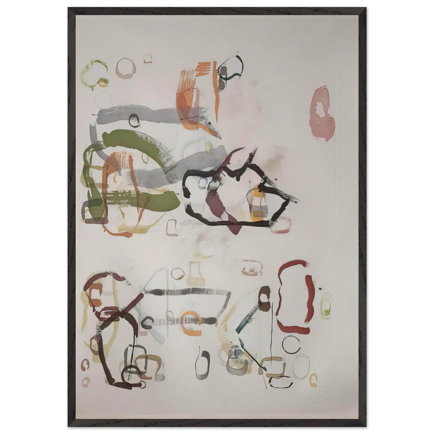 75 Stones - 1989 - John Cage 70x100 cm / 28x40 inches Framed Art Print – Black Wooden Frame