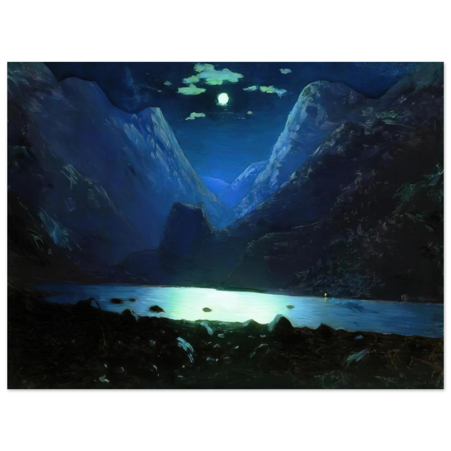Arkhyp Kuindzhi - Daryal pass. Moonlight Night Fine Art Poster - Default Title