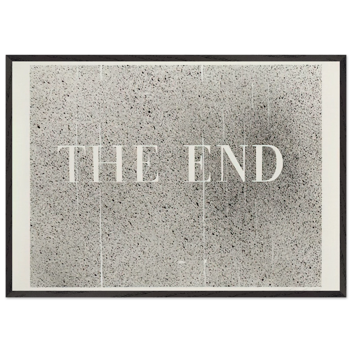 THE END 60 2005 - Edward Ruscha 70x100 cm / 28x40 inches Framed Art Print – Black Wooden Frame