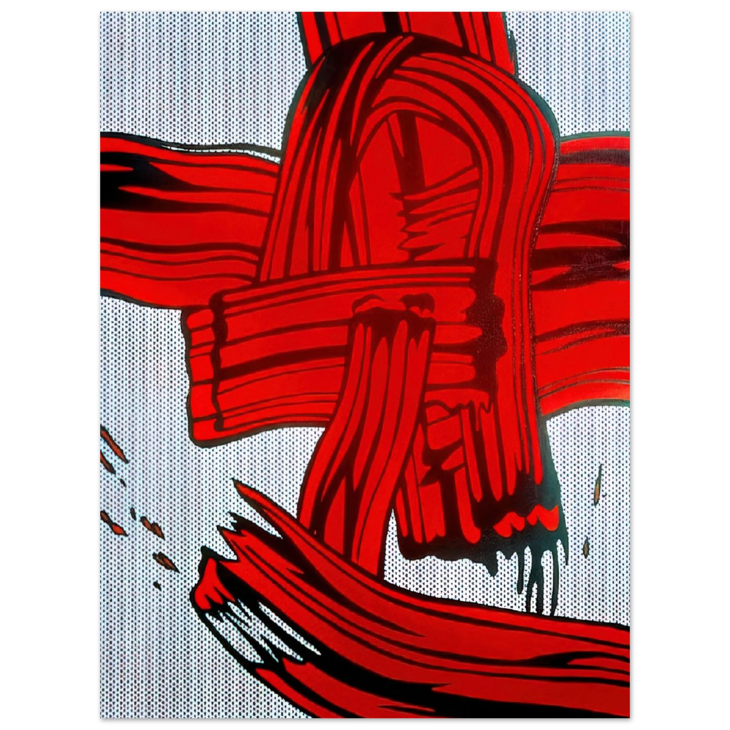 Roy Lichtenstein - RED PAINTING BRUSHSTROKE 1965 Fine Art Poster - Default Title