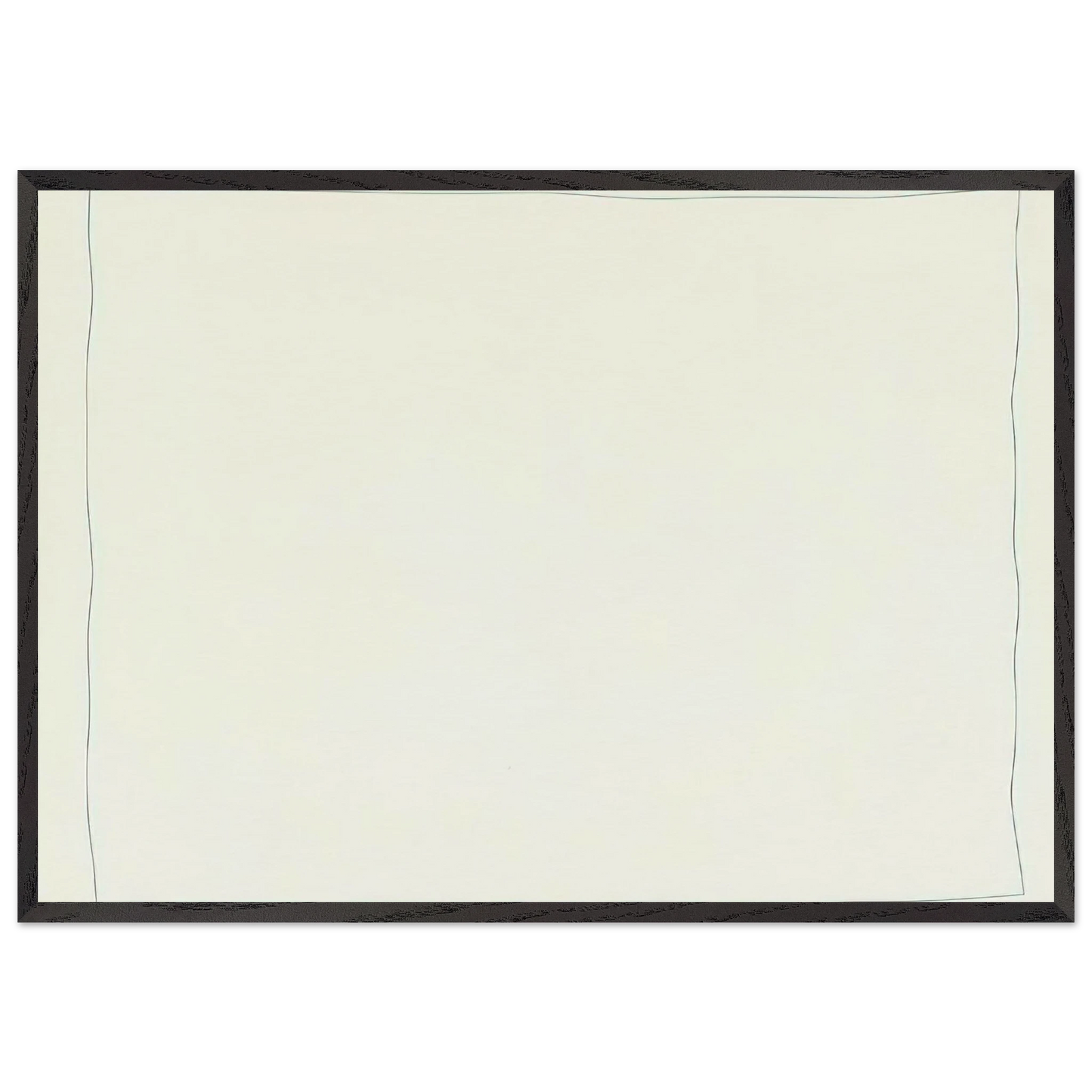Bent Line Drawing - Minimalism - Robert Ryman 70x100 cm / 28x40 inches Framed Art Print – Black Wooden Frame