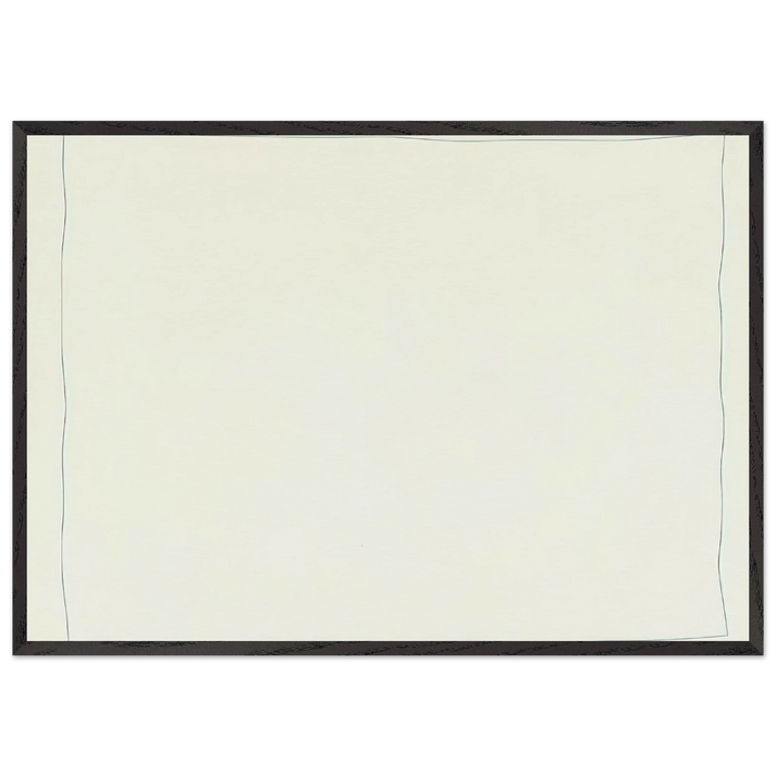 Bent Line Drawing - Minimalism - Robert Ryman 70x100 cm / 28x40 inches Framed Art Print – Black Wooden Frame