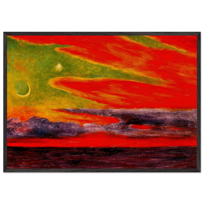 EVENING TWILIGHT AT ACAPULCO 1956 - Diego Rivera 70x100 cm / 28x40 inches Framed Art Print – Black Wooden Frame