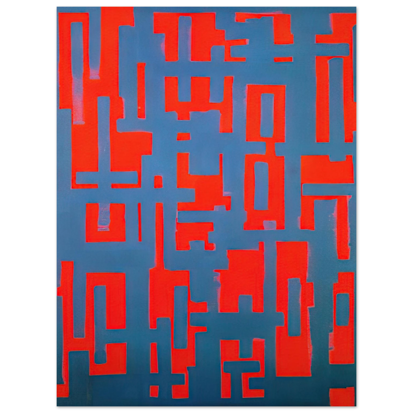 Ad Reinhardt - Untitled Red and Gray - 1950 Fine Art Poster - Default Title