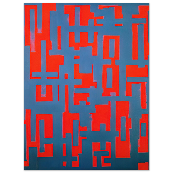 Ad Reinhardt - Untitled Red and Gray - 1950 75x100 cm / 30x40inches Fine Art Poster