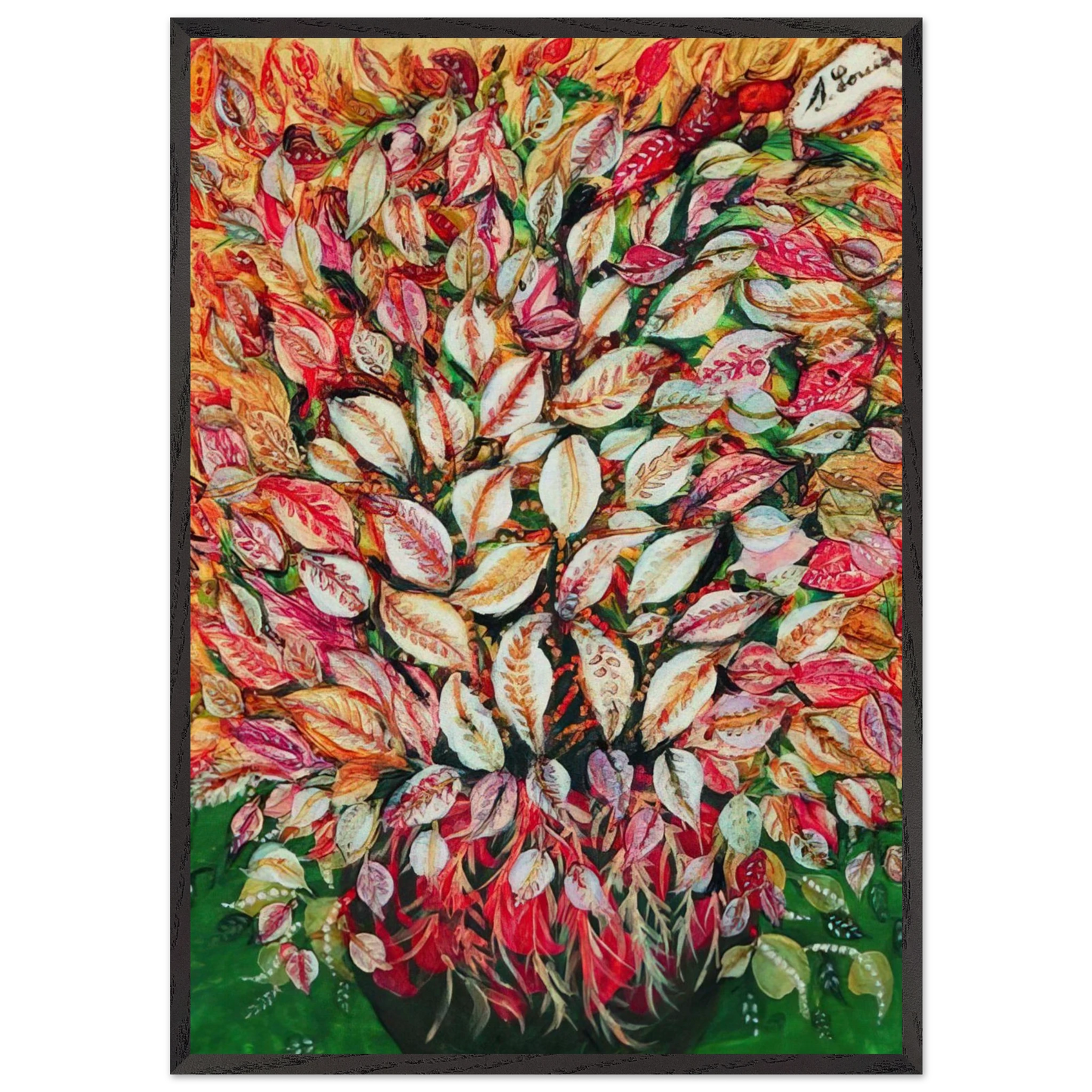 Feuilles - 1928 - Seraphine Louis Framed Art Print – Black Wooden Frame - Default Title - -Framed Art Print