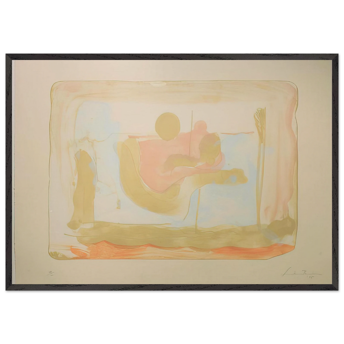 Reflections I - 1995 - Helen Frankenthaler Framed Art Print – Black Wooden Frame - Default Title - -Framed Art Print