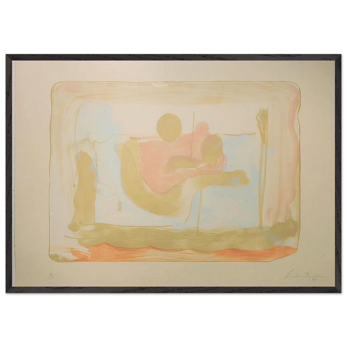 Reflections I - 1995 - Helen Frankenthaler 70x100 cm / 28x40 inches Framed Art Print – Black Wooden Frame