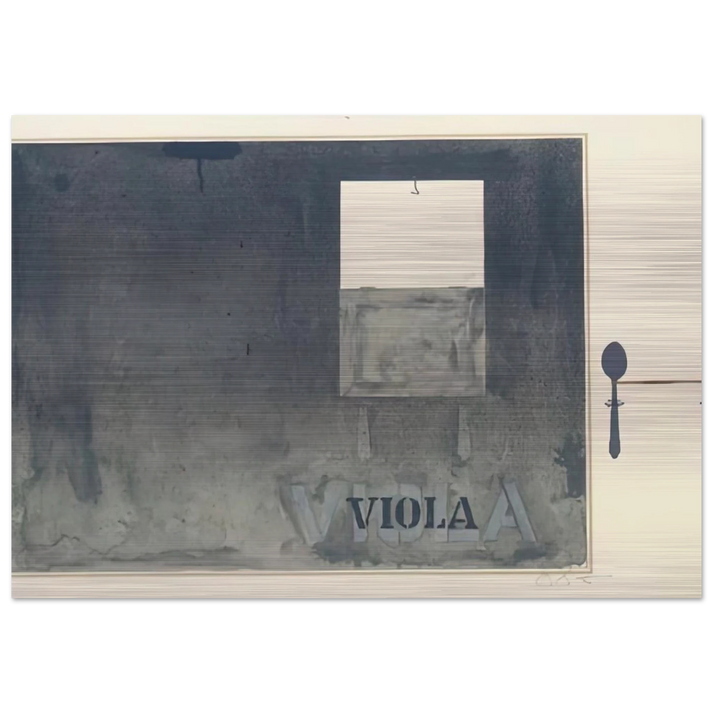 VIOLA ULAE 117 - Jasper Johns Brushed Aluminum Print - 70x100 cm / 28x40 inches | Jasper Johns Aluminum Print | Jasper Johns Prints