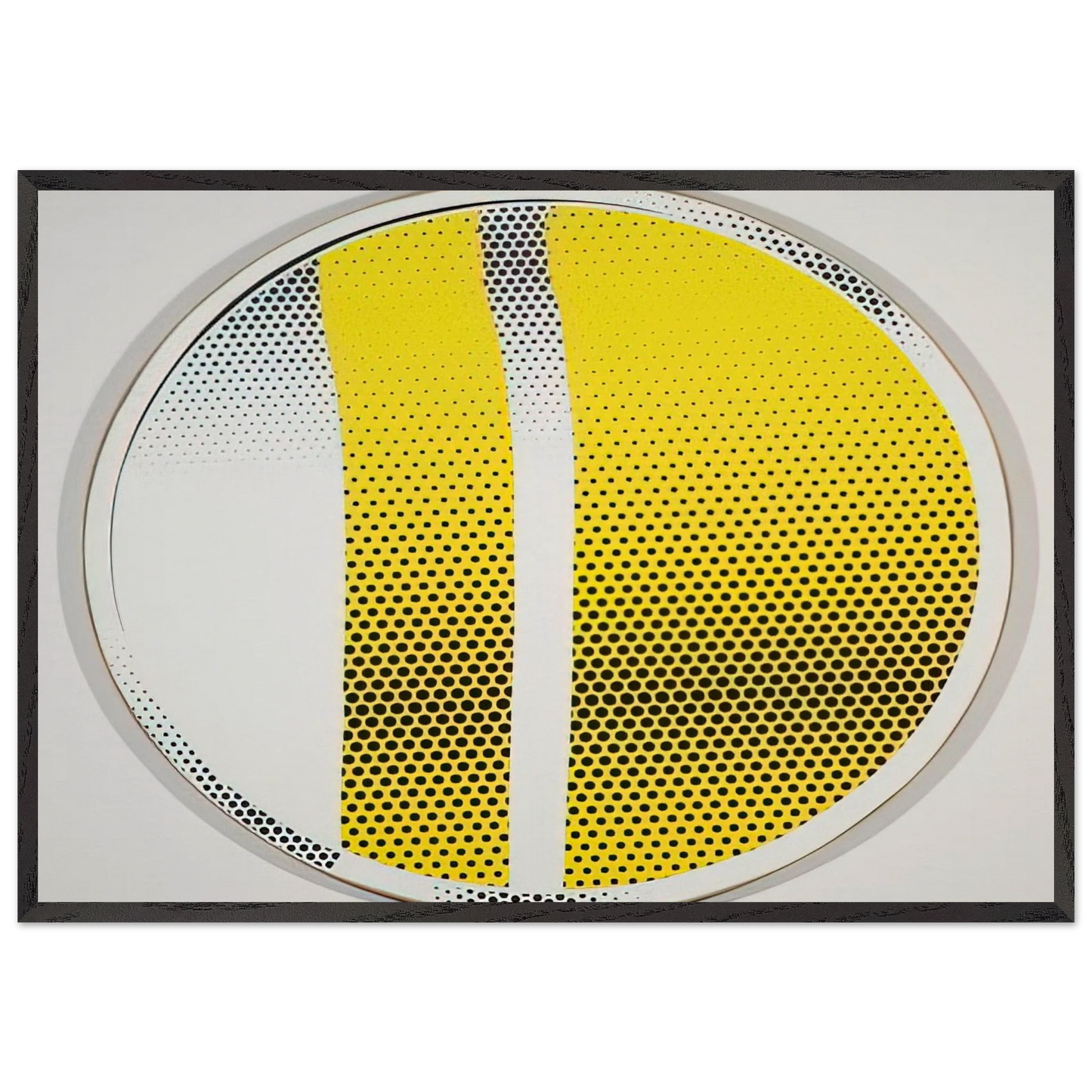 MIRROR 4 1970 3 - Roy Lichtenstein 70x100 cm / 28x40 inches Framed Art Print – Black Wooden Frame