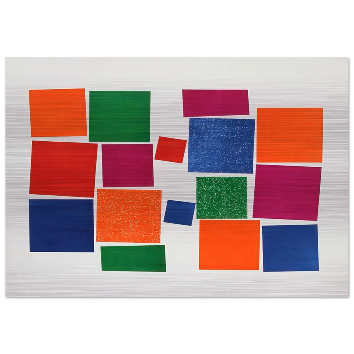 Untitled V - 1967 - Piero Dorazio Brushed Aluminum Print - 70x100 cm / 28x40 inches | Piero Dorazio Aluminum Print | Piero Dorazio Prints