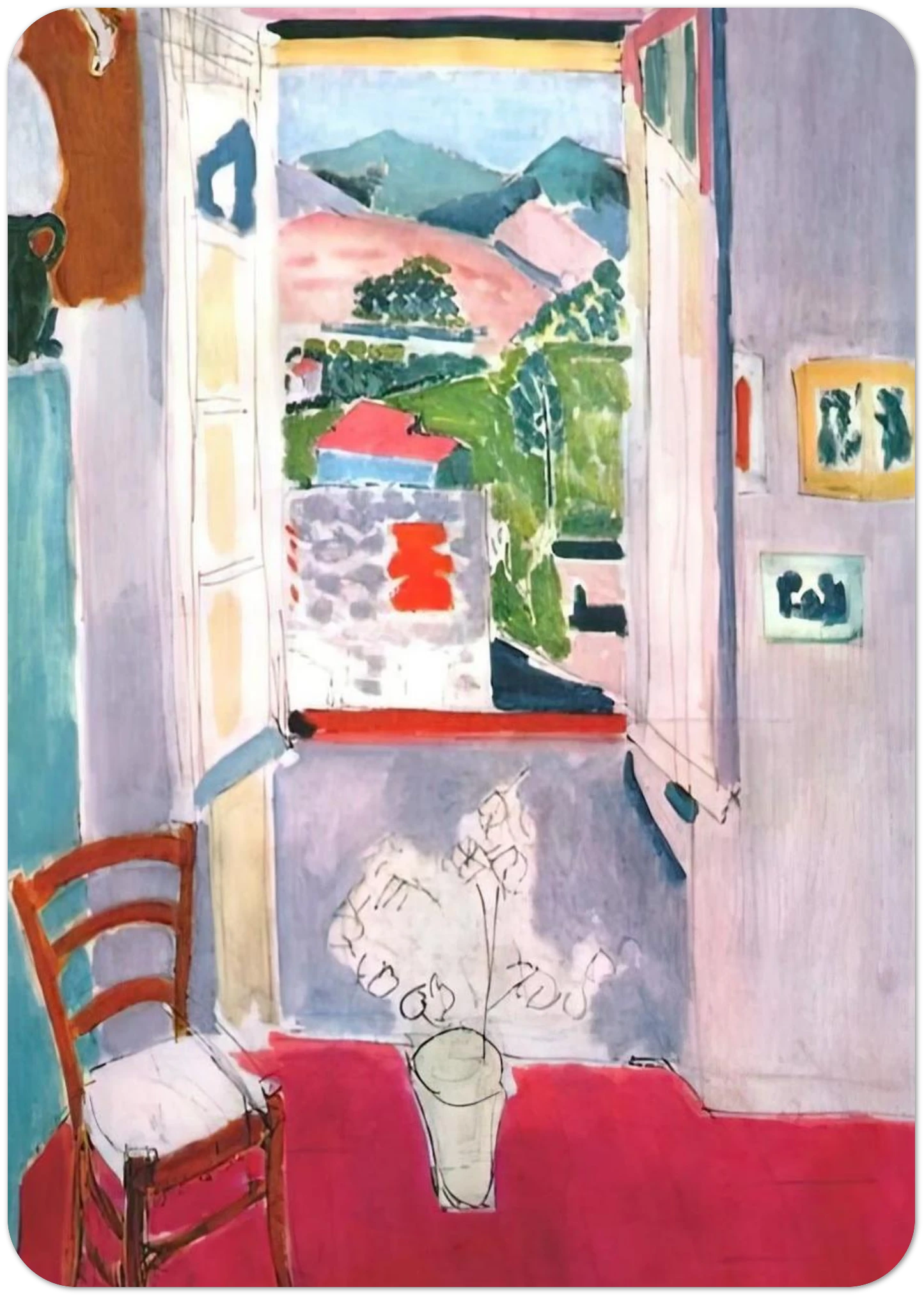 OPEN WINDOW AT COLLIOURE 1910 By Henri Matisse Pack of 10 Post Cards | Henri Matisse Post Cards | A6 (10.5 x 14.8 cm) - 4.1 x 5.8 inches