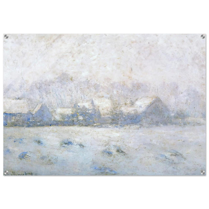 Snow Effect, Giverny - claude monet Acrylic Print - 70x100 cm / 28x40″ inches