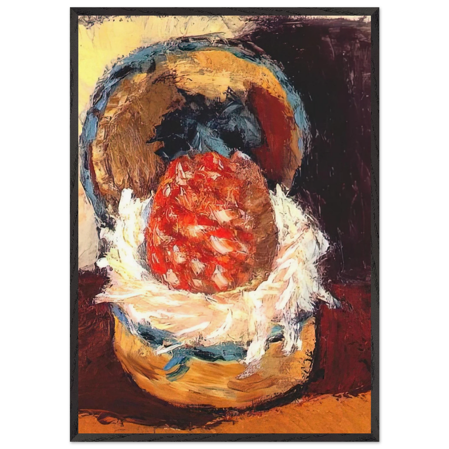 PINEAPPLE IN A BASKET 1926 - Henri Matisse 70x100 cm / 28x40 inches Framed Art Print – Black Wooden Frame