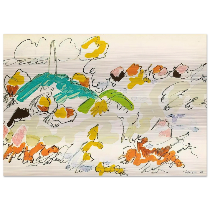 Paysage de mer - 1950 - Charles Lapicque Brushed Aluminum Print - 70x100 cm / 28x40 inches | Charles Lapicque Aluminum Print | Charles Lapicque Prints