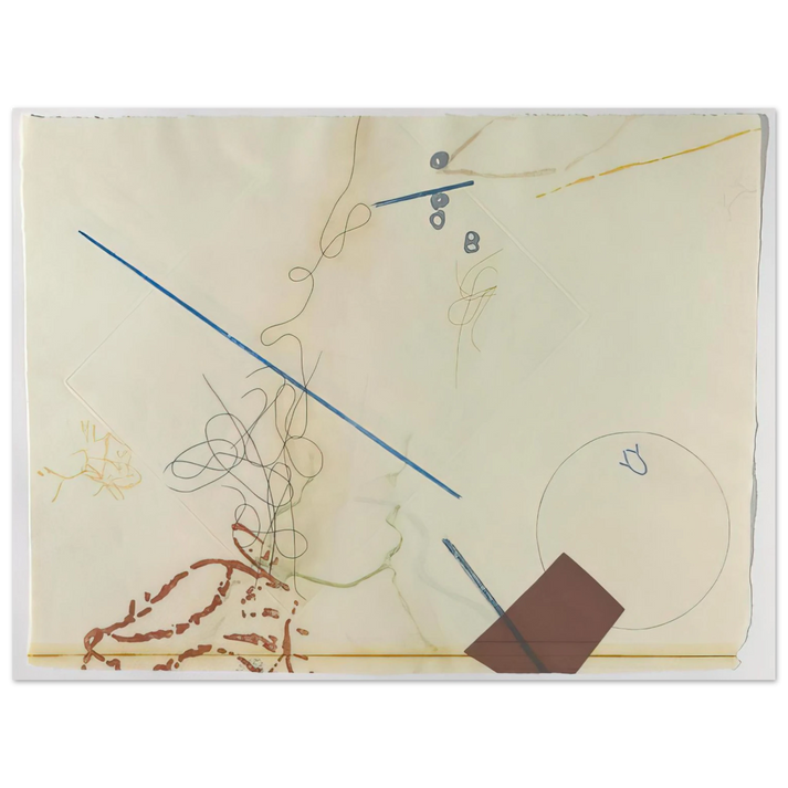 John Cage - Dereau No. 11 - 1982 75x100 cm / 30x40inches Fine Art Poster