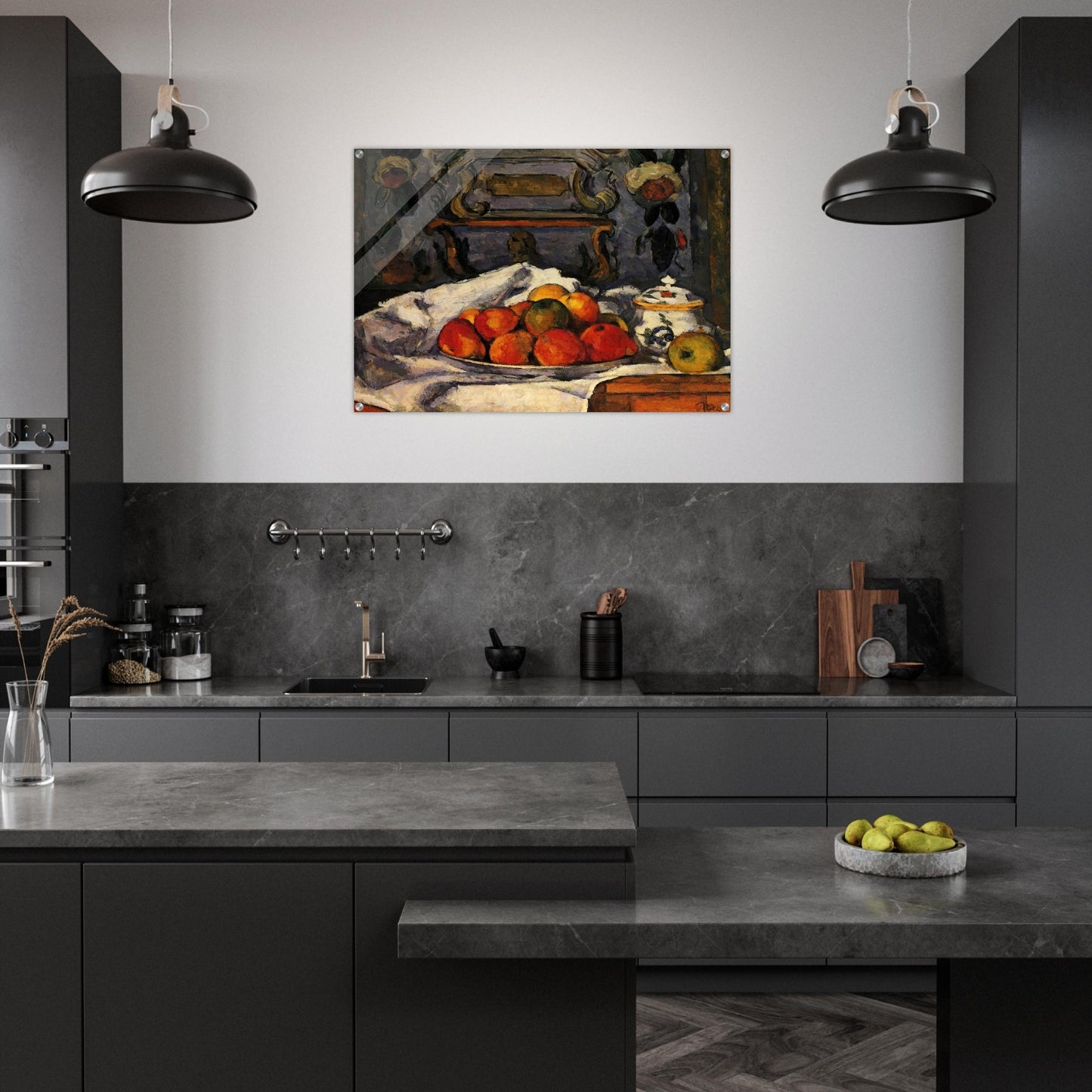 Dish of Apples - Paul Cézanne Acrylic Print - 70x100 cm / 28x40″ inches