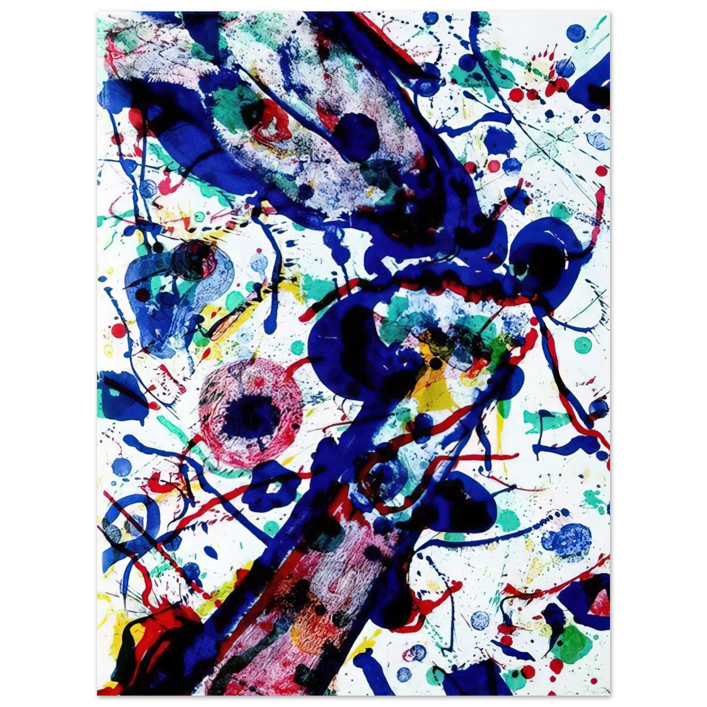 Sam Francis - Untitled from Michel Waldberg s Posmes dans le ciel Fine Art Poster - Default Title