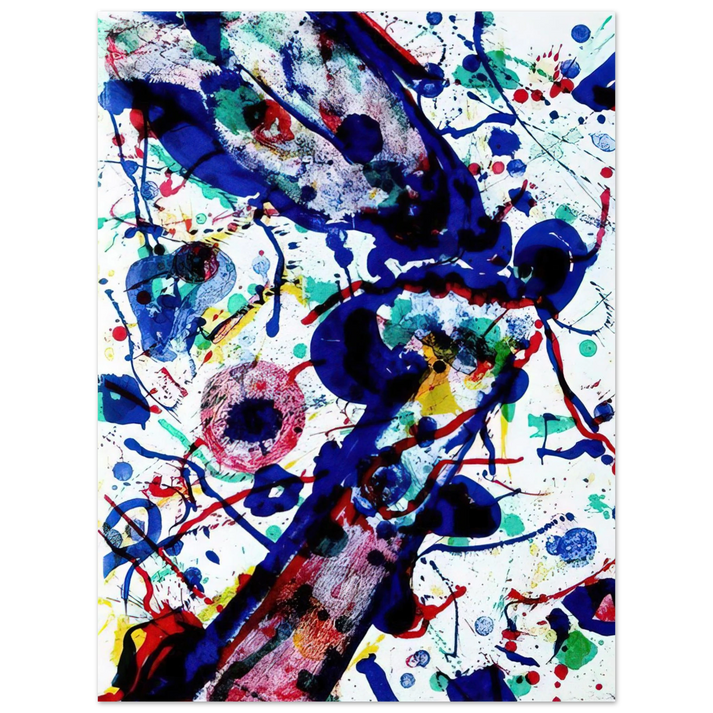 Sam Francis - Untitled from Michel Waldberg s Posmes dans le ciel 75x100 cm / 30x40inches Fine Art Poster