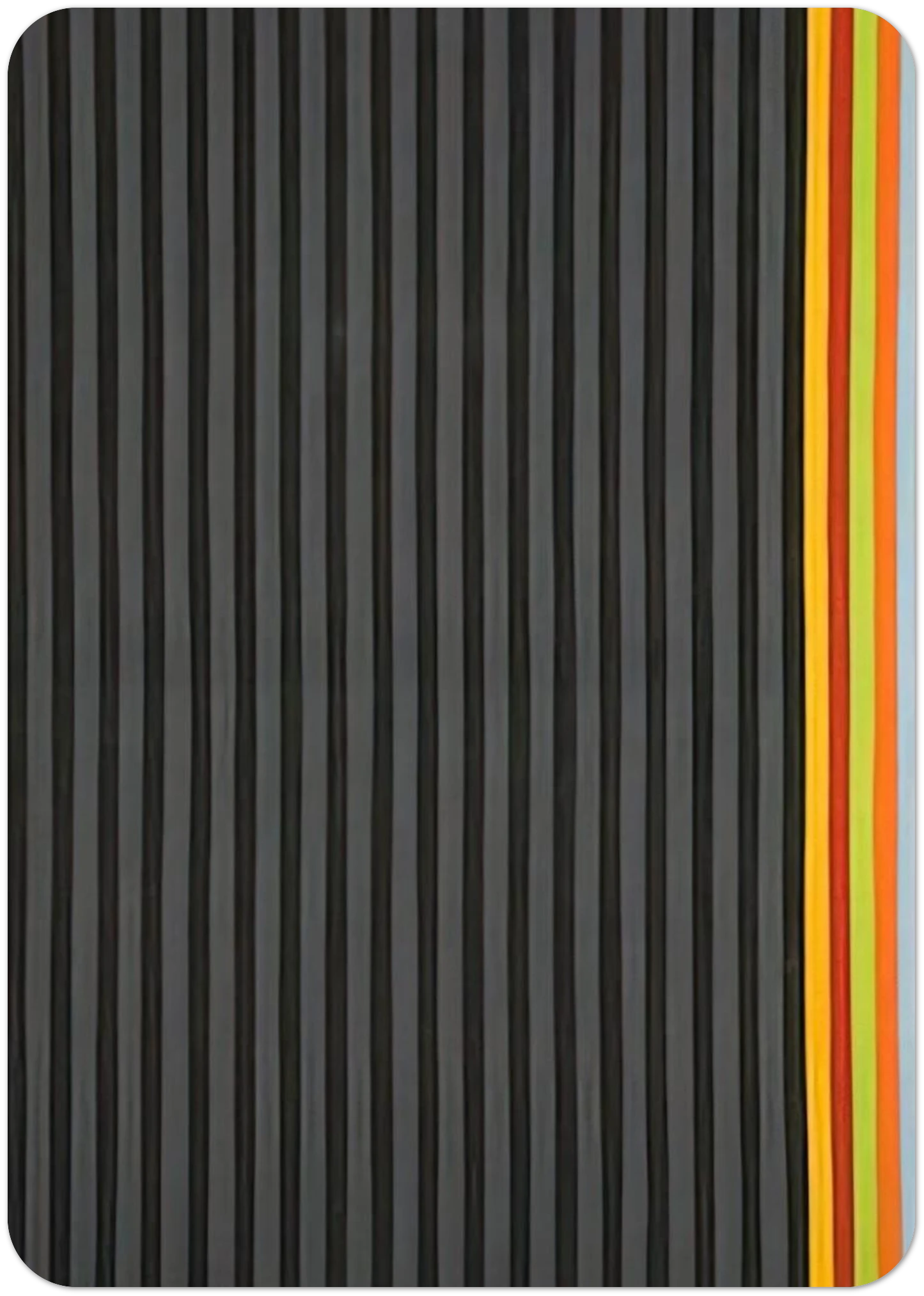 Licorice Stick - 1961 By Gene Davis Pack of 10 Post Cards | Gene Davis Post Cards | A6 (10.5 x 14.8 cm) - 4.1 x 5.8 inches