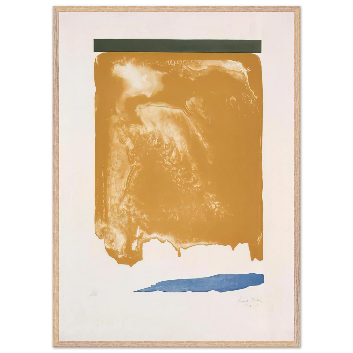 Helen Frankenthaler - Persian Garden - 1966 Wall art - 40x50 cm / 16x20 inches - Premium Wooden Framed Poster With Fine Art Paper - Black frame