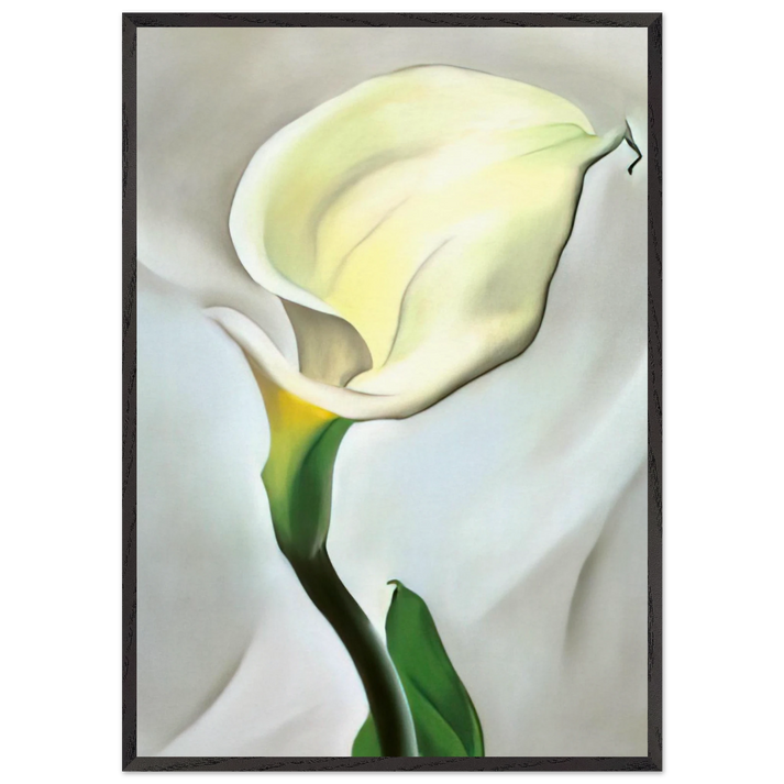 Calla Lily Turned Away - Georgia OKeeffe 70x100 cm / 28x40 inches Framed Art Print – Black Wooden Frame
