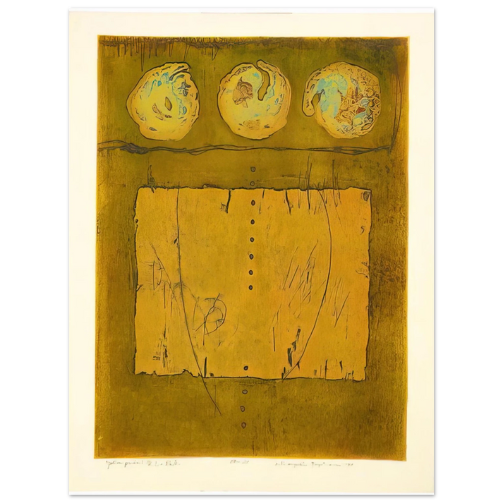 Hiroyuki Tajima - Yellow Print - 1970 75x100 cm / 30x40inches Fine Art Poster