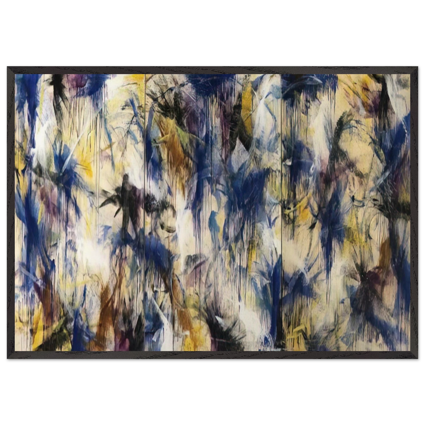 Aritic - 1959 - Norman Bluhm 70x100 cm / 28x40 inches Framed Art Print – Black Wooden Frame