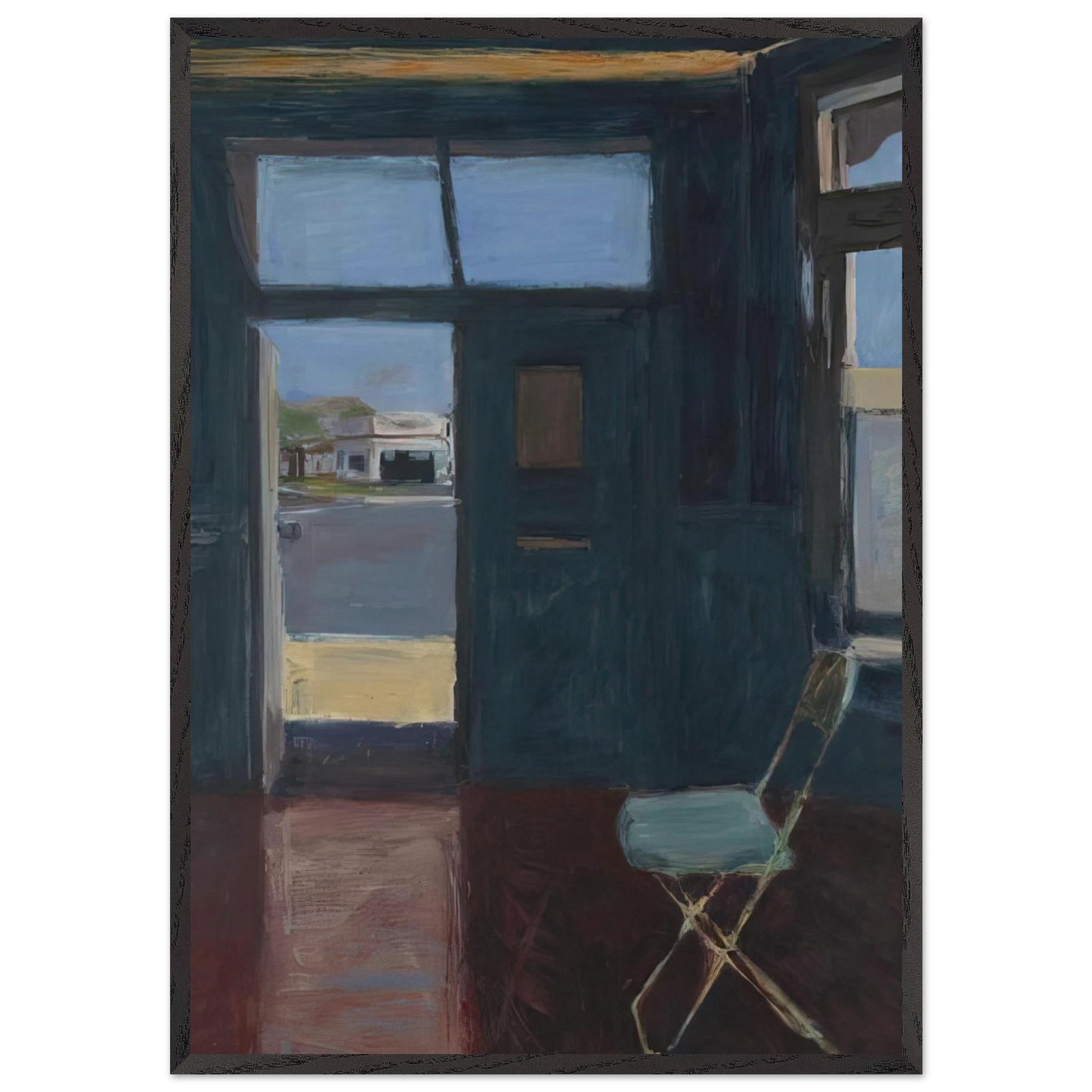 Interior with Doorway - Richard Diebenkorn 70x100 cm / 28x40 inches Framed Art Print – Black Wooden Frame