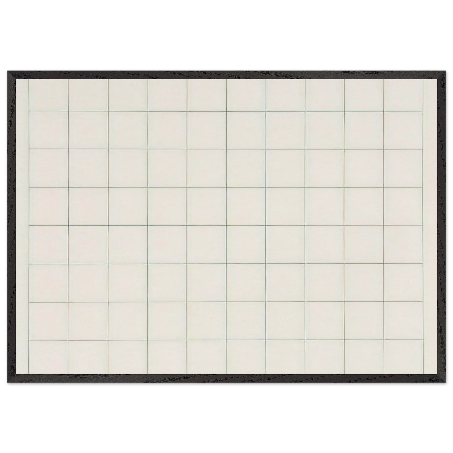 On a clear day 1 - Agnes Martin 70x100 cm / 28x40 inches Framed Art Print – Black Wooden Frame