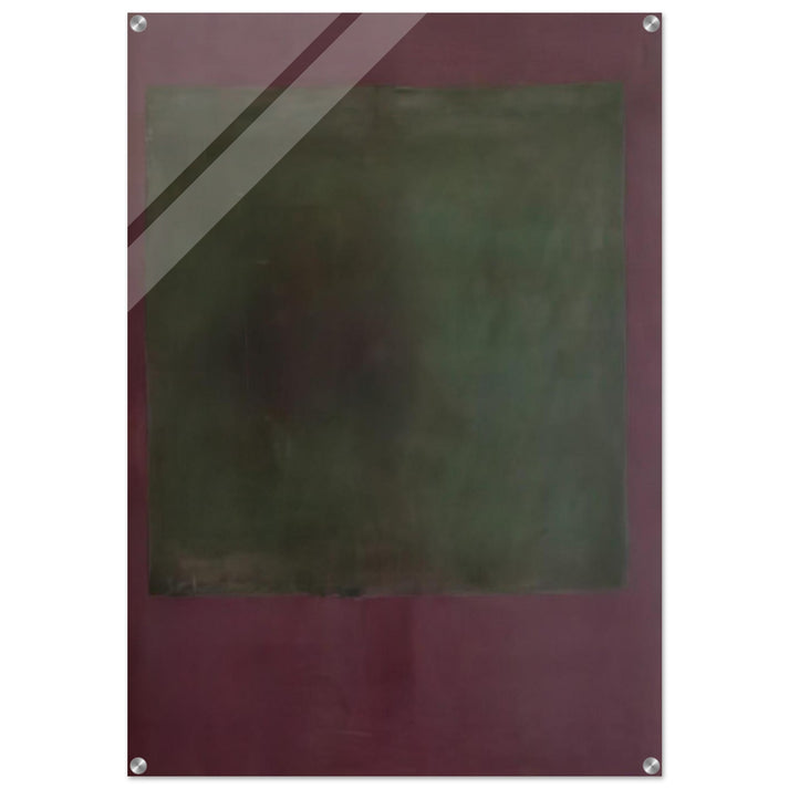 Untitled Green on Maroon - 1961 - Mark Rothko Acrylic Print - 70x100 cm / 28x40″ inches | Mark Rothko Wall Art | Mark Rothko Prints