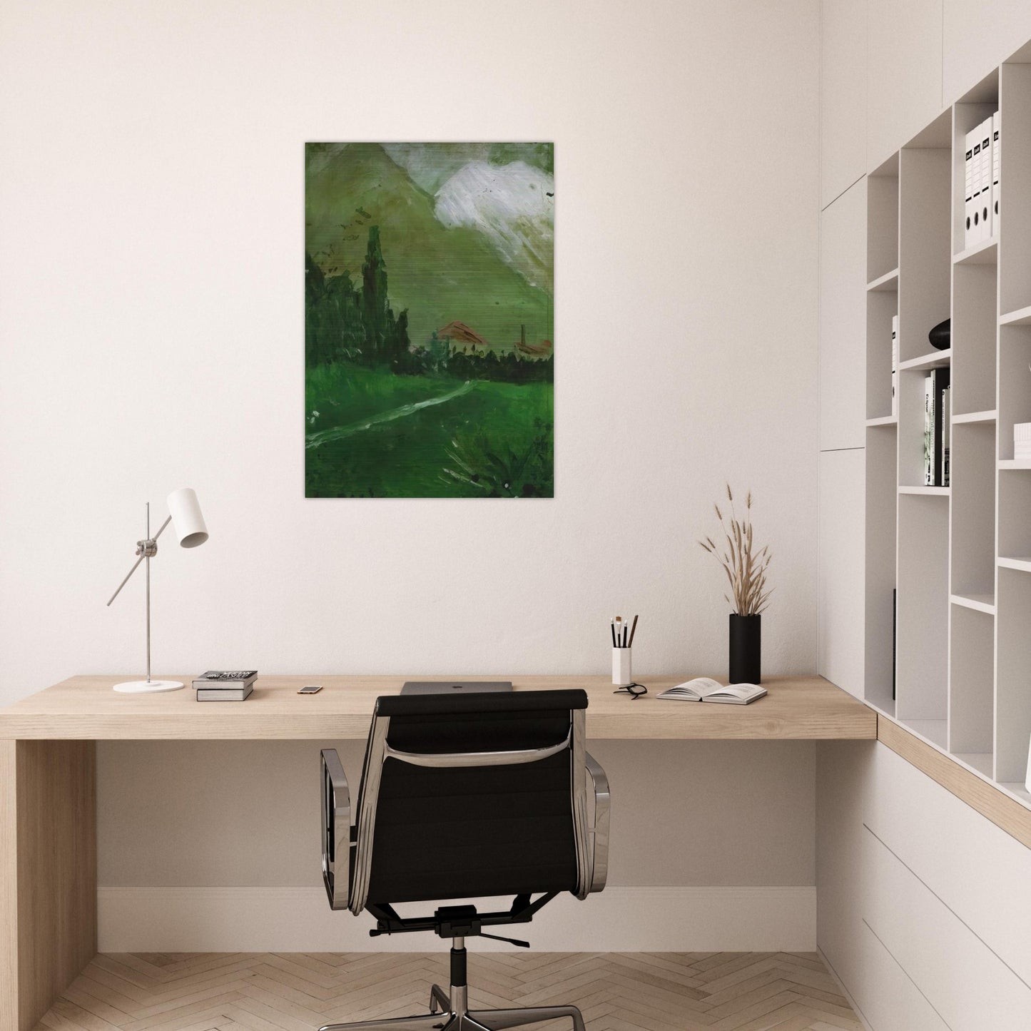 LANDSCAPE NEAR FIGUERAS - Salvador Dali Brushed Aluminum Print - 70x100 cm / 28x40 inches | Salvador Dali Aluminum Print | Salvador Dali Prints
