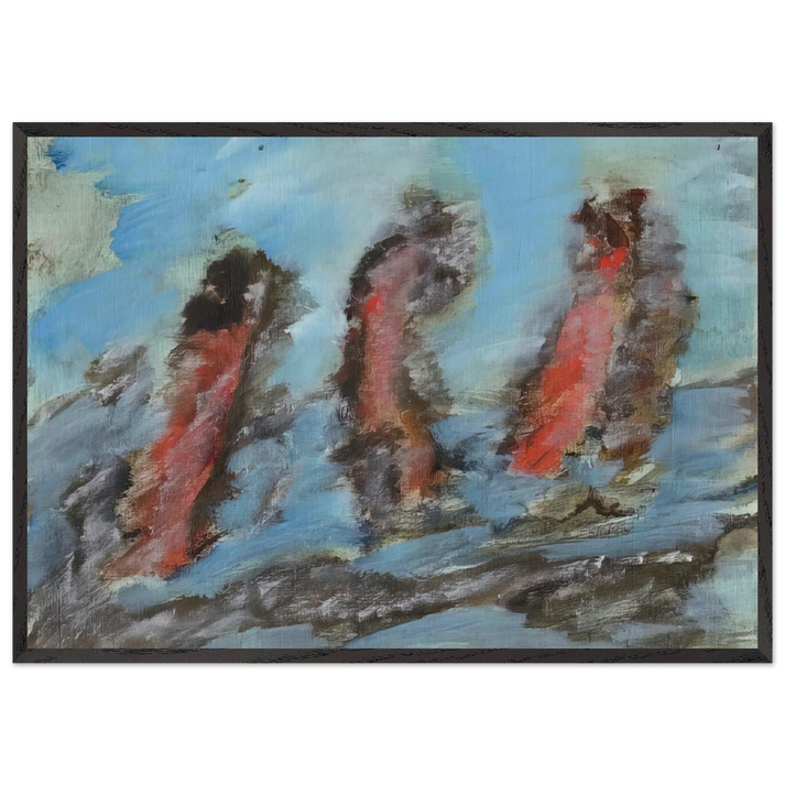 Untitled KC 505 - 1984 - Henri Michaux 70x100 cm / 28x40 inches Framed Art Print – Black Wooden Frame