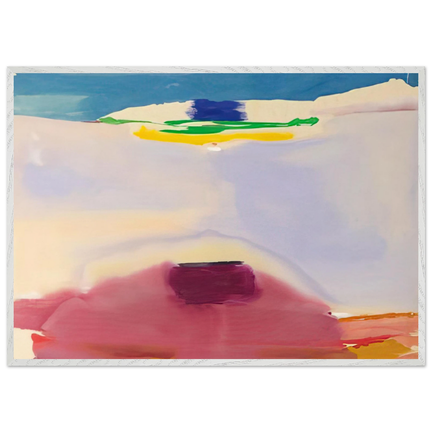 Helen Frankenthaler - Leveling - 1973 Wall art - 60x80 cm / 24x32 inches - Premium Wooden Framed Poster With Fine Art Paper - Black frame